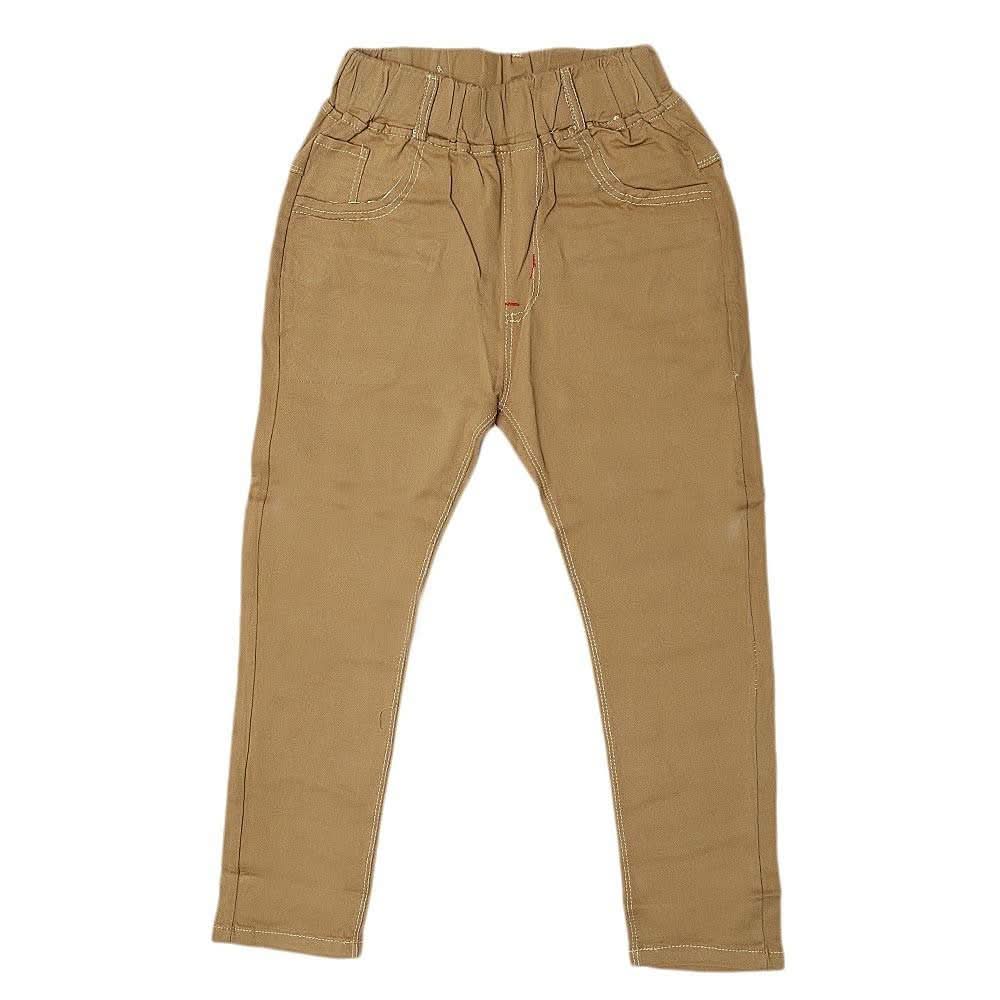 Boys Cotton Pant - Camel - test-store-for-chase-value