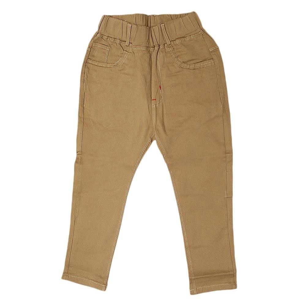 Boys Cotton Pant - Camel - test-store-for-chase-value