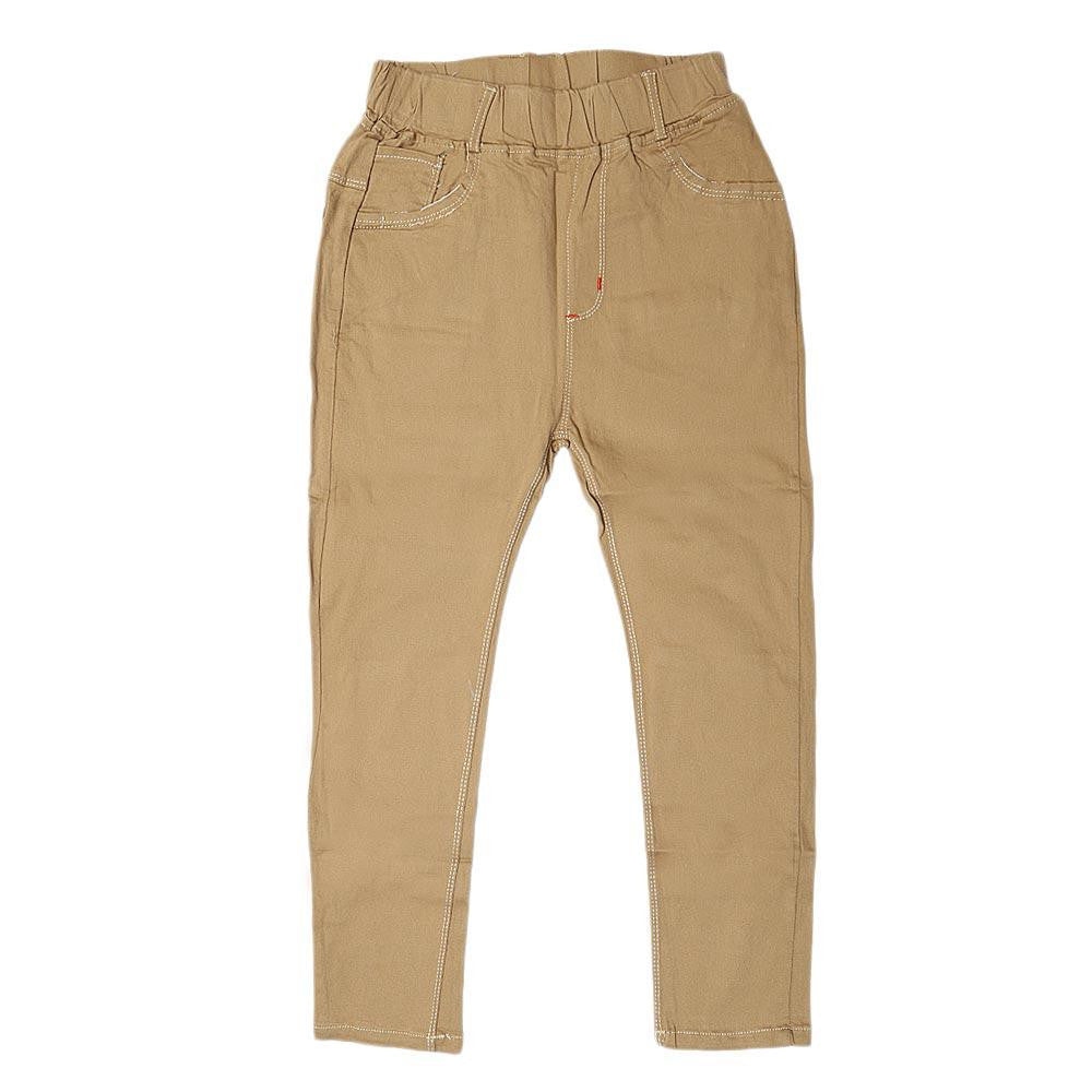 Boys Cotton Pant - Camel - test-store-for-chase-value