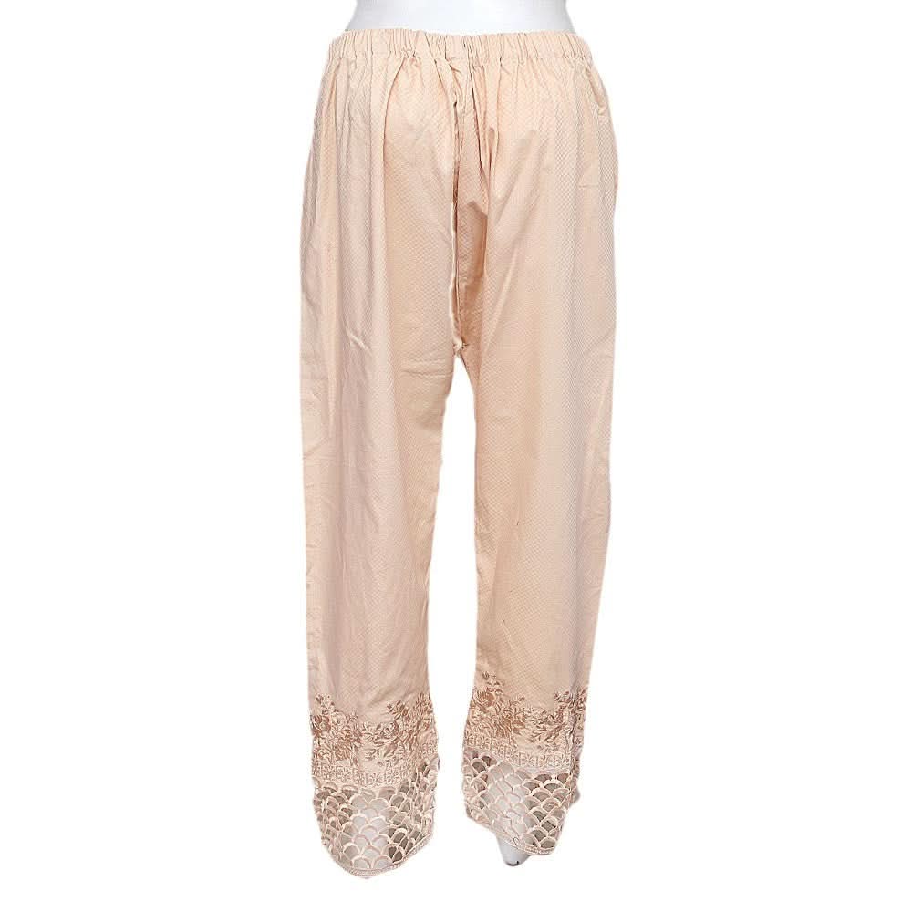 Women's Embroidered Trouser - Camel - test-store-for-chase-value