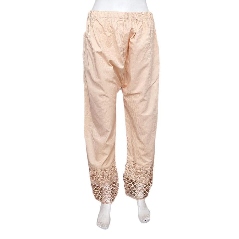 Women's Embroidered Trouser - Camel - test-store-for-chase-value