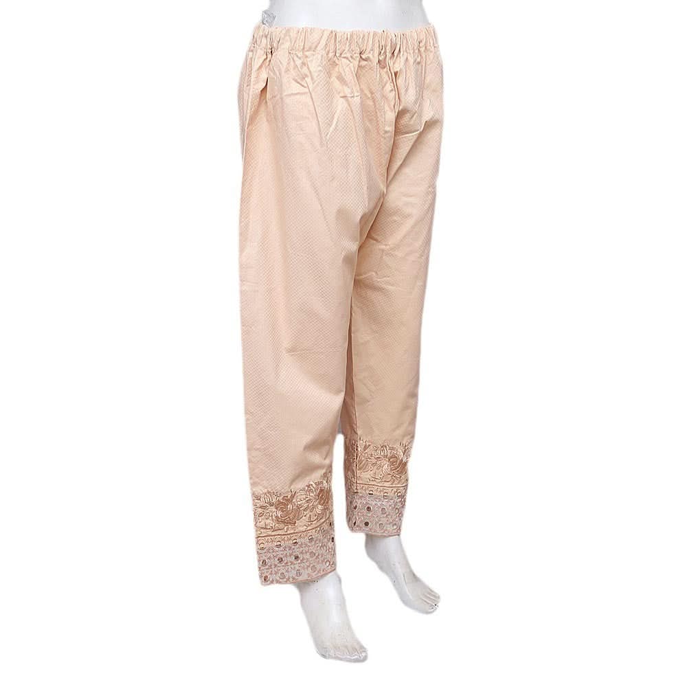Women's Embroidered Trouser - Camel - test-store-for-chase-value