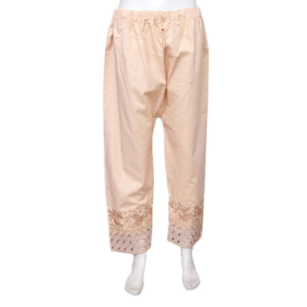 Women's Embroidered Trouser - Camel - test-store-for-chase-value