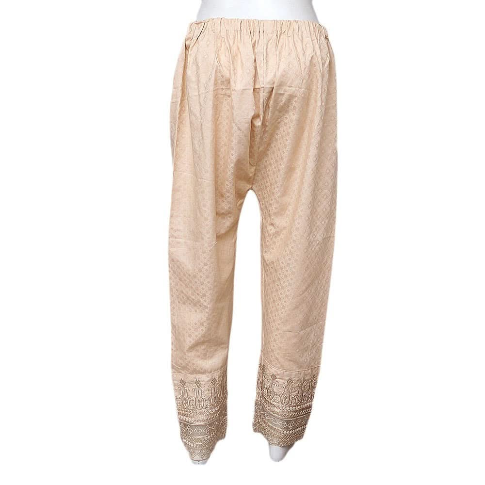 Women's Embroidered Trouser - Camel - test-store-for-chase-value
