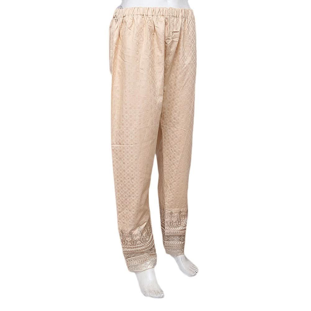 Women's Embroidered Trouser - Camel - test-store-for-chase-value