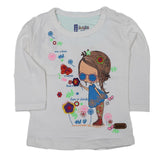 Newborn Girls Full Sleeves T-Shirt - White - test-store-for-chase-value