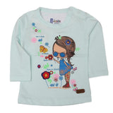 Newborn Girls Full Sleeves T-Shirt - Light Green - test-store-for-chase-value