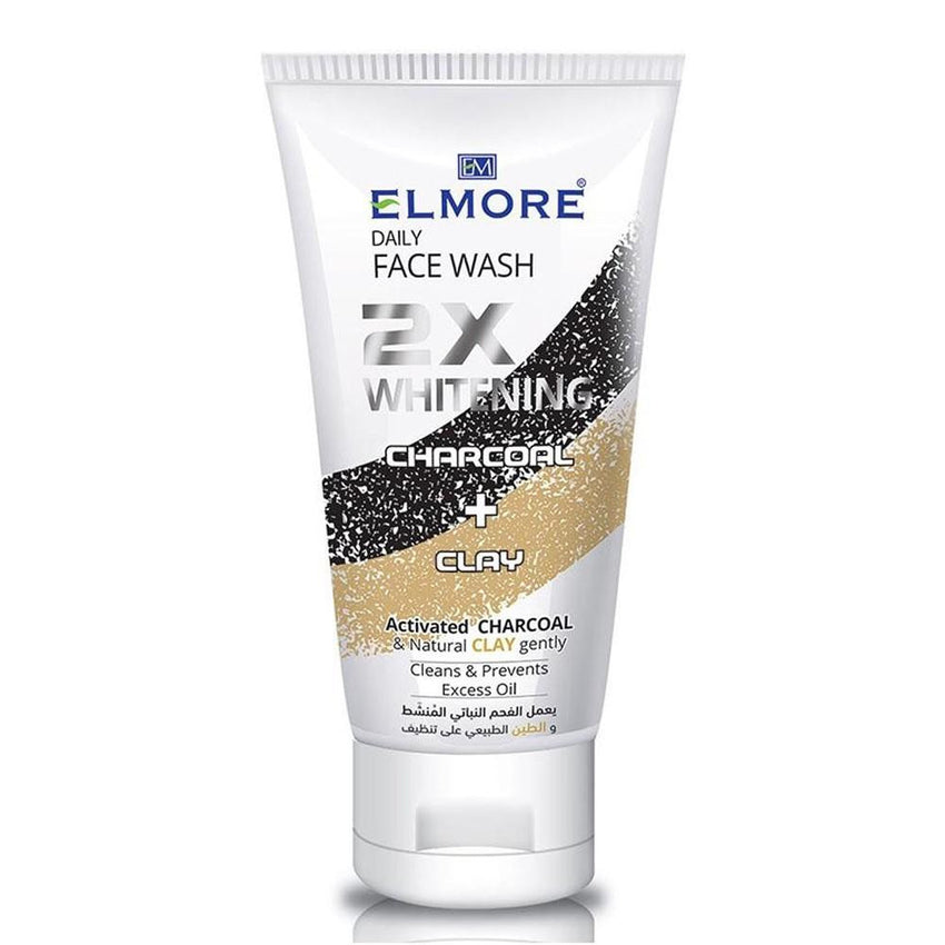 Elmore 2X Whitening Charcoal & Clay Daily Face Wash - 75ml - test-store-for-chase-value