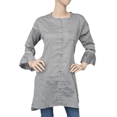 Women's Printed Casual Shirt - Grey - test-store-for-chase-value