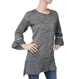 Women's Printed Casual Shirt - Dark Grey - test-store-for-chase-value