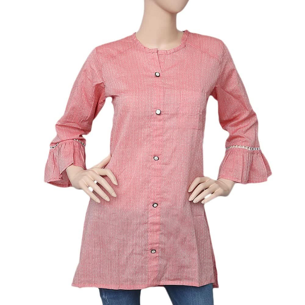 Women's Printed Casual Shirt - Pink - test-store-for-chase-value