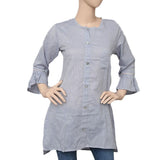 Women's Printed Casual Shirt - Light Blue - test-store-for-chase-value