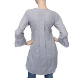 Women's Printed Casual Shirt - Light Blue - test-store-for-chase-value
