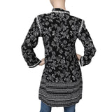 Women's Printed Boski Kurti - Black - test-store-for-chase-value
