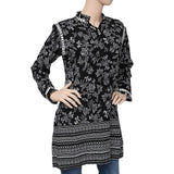 Women's Printed Boski Kurti - Black - test-store-for-chase-value