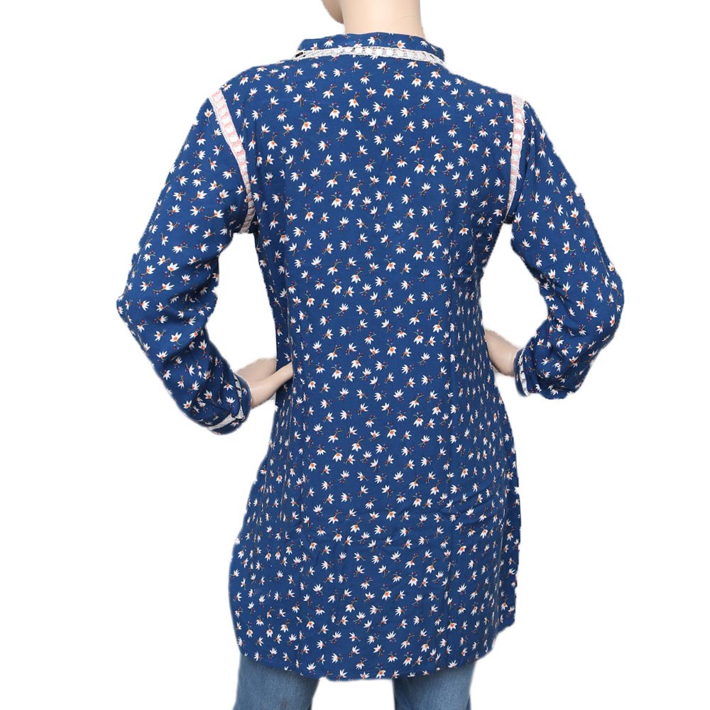 Women's Printed Boski Kurti - Blue - test-store-for-chase-value