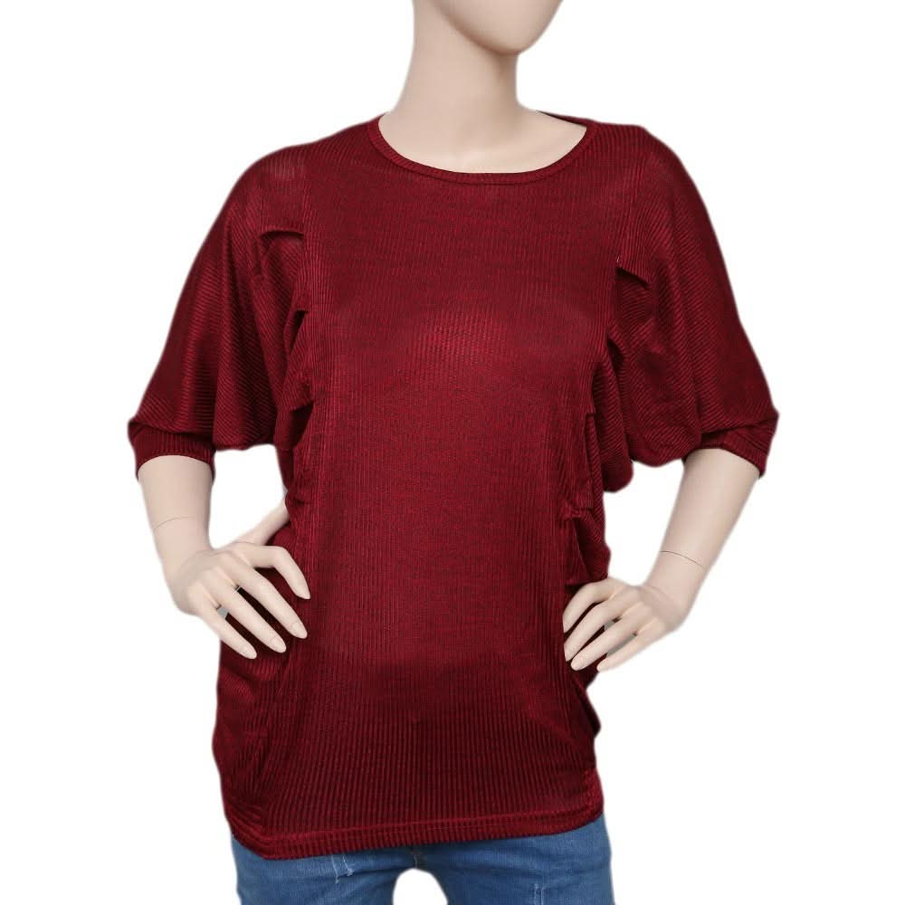 Women's Side Wrinkle Top - Red - test-store-for-chase-value