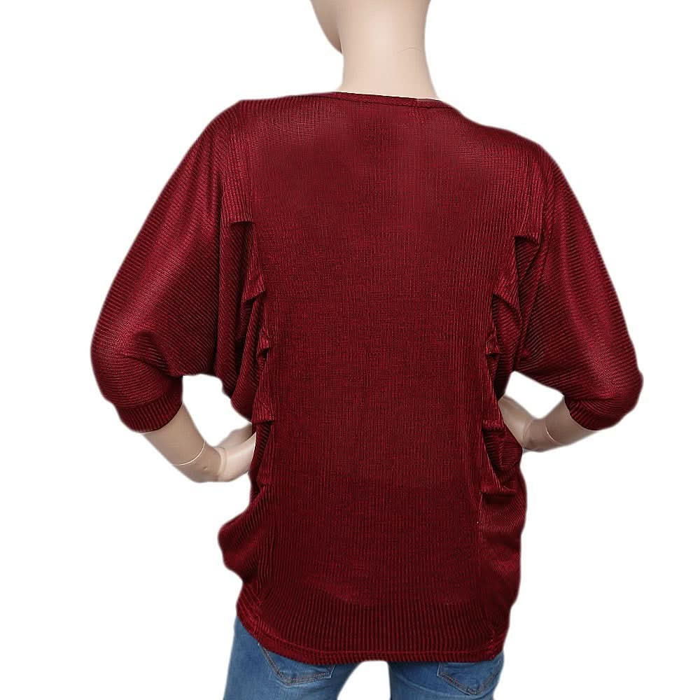 Women's Side Wrinkle Top - Red - test-store-for-chase-value