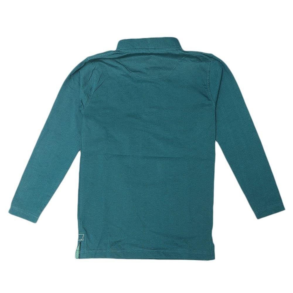 Boys Eminent Full Sleeves T-Shirt - Dark Green - test-store-for-chase-value