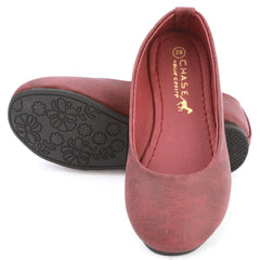 Girls Fancy Pumps  (1718) - Maroon, Kids, Pump, Chase Value, Chase Value