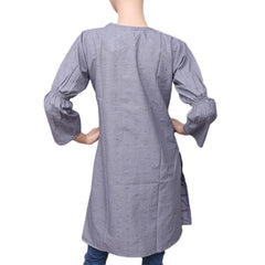 Women's Embroidered Kurti - Grey - test-store-for-chase-value