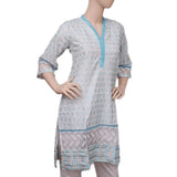 Women's Embroidered Fancy Kurti - Light Blue - test-store-for-chase-value