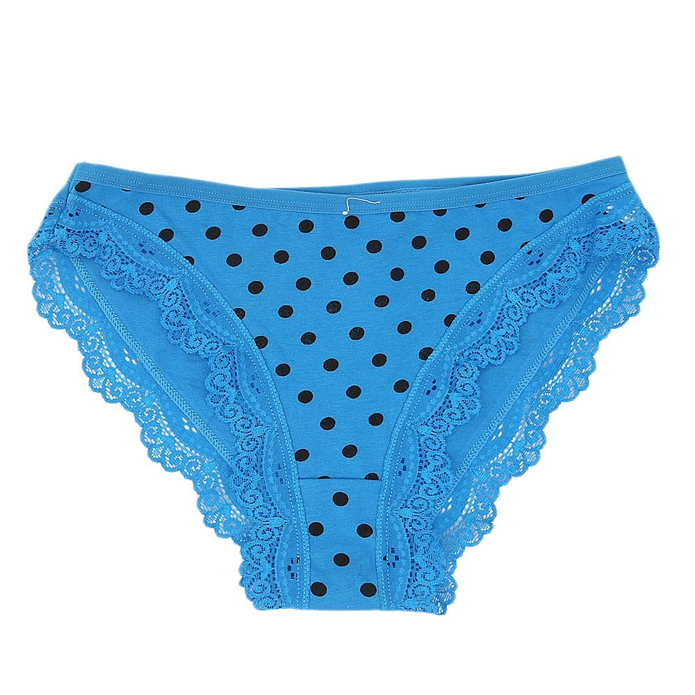 Women's Net Lace & Polka Dot Panty - Blue - test-store-for-chase-value