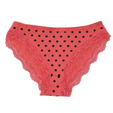 Women's Net Lace & Polka Dot Panty - Peach - test-store-for-chase-value