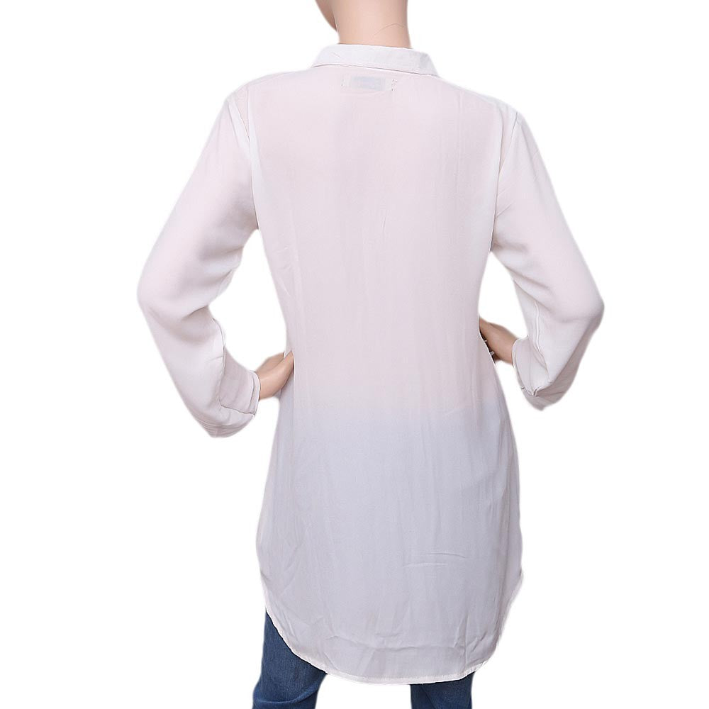 Women's Embroidered Shirt - White - test-store-for-chase-value