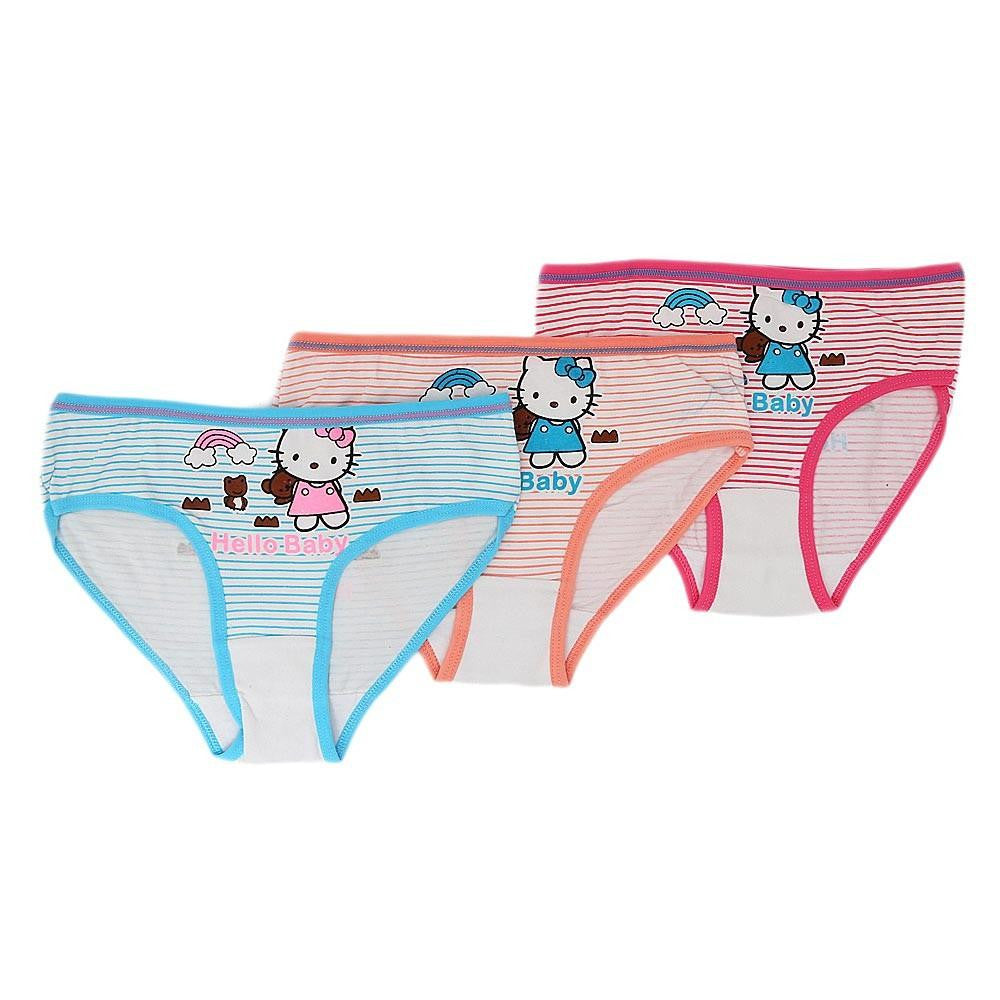 Girls Printed Panty 3 Pcs - Multi - test-store-for-chase-value