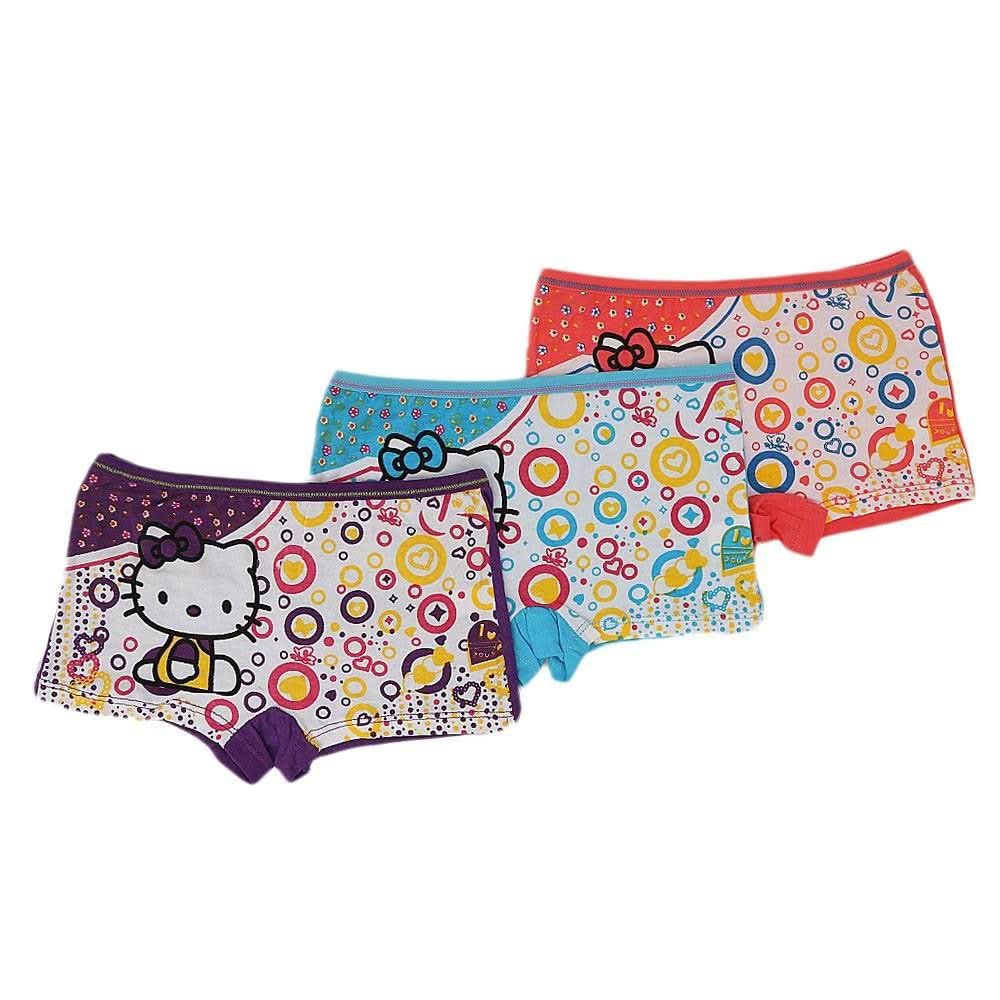 Girls Printed Boxer 3 Pcs - Multi - test-store-for-chase-value