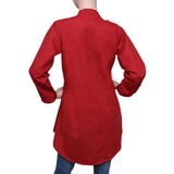 Women's Embroidered Short Kurti - Red - test-store-for-chase-value