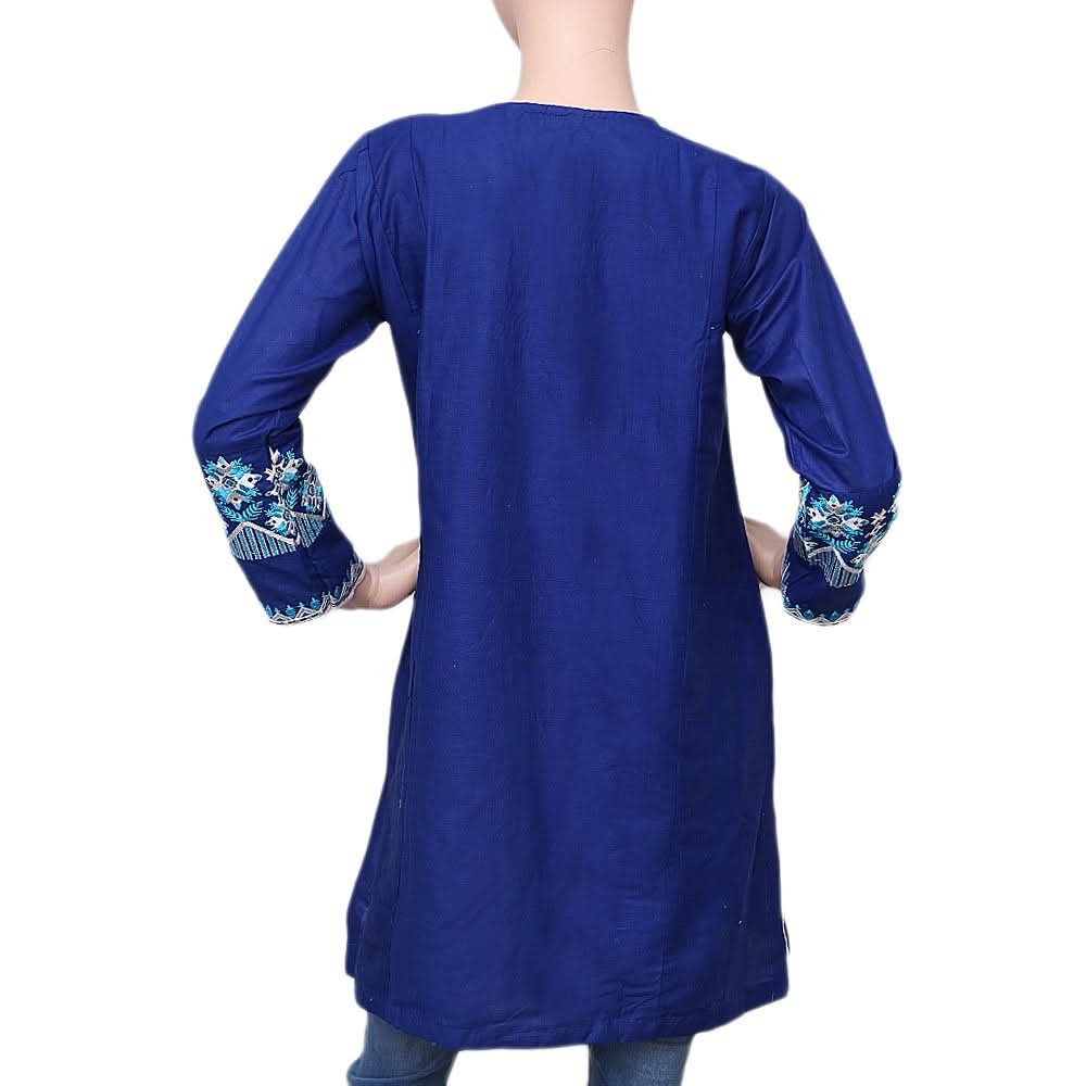 Women's Embroidered Kurti - Blue - test-store-for-chase-value