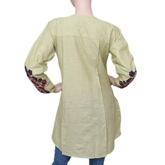 Women's Embroidered Kurti - Light Green - test-store-for-chase-value