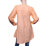 Women's Embroidered Kurti - Peach - test-store-for-chase-value
