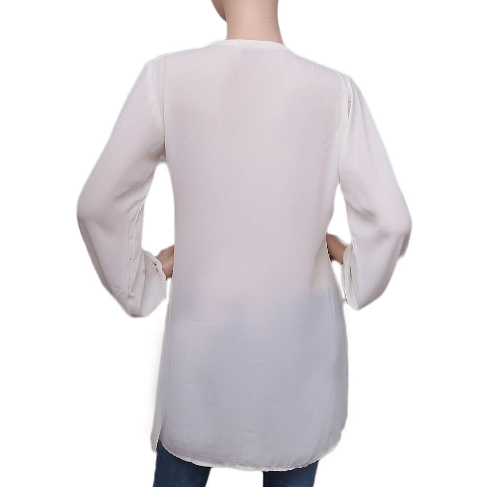 Women's Georgette Shirt - White - test-store-for-chase-value