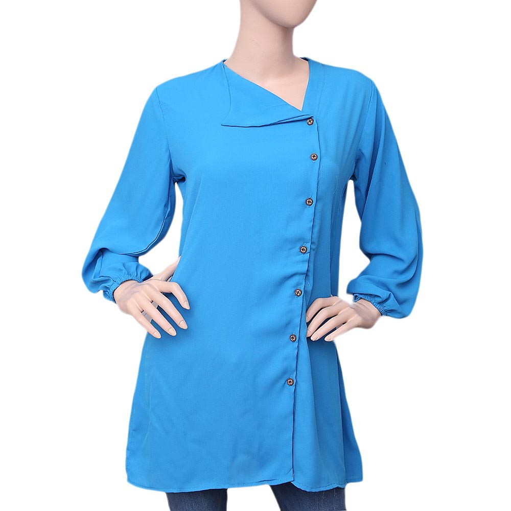 Women's Georgette Shirt - Blue - test-store-for-chase-value