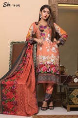 Rana Arts Winter Embroidered Suit With Shawl - EKR-16-A - test-store-for-chase-value
