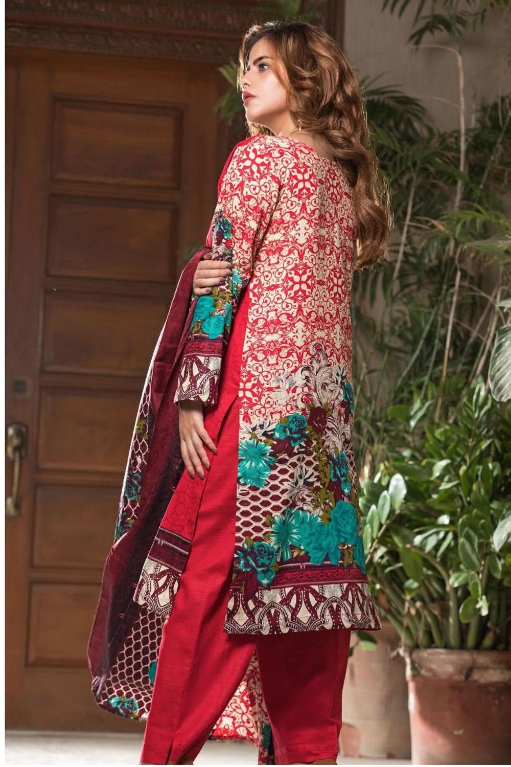 Rana Arts Khaddar Embroidered Suit With Shawl - DA-13-A - test-store-for-chase-value