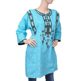 Women's Embroidered Kurti - Blue - test-store-for-chase-value