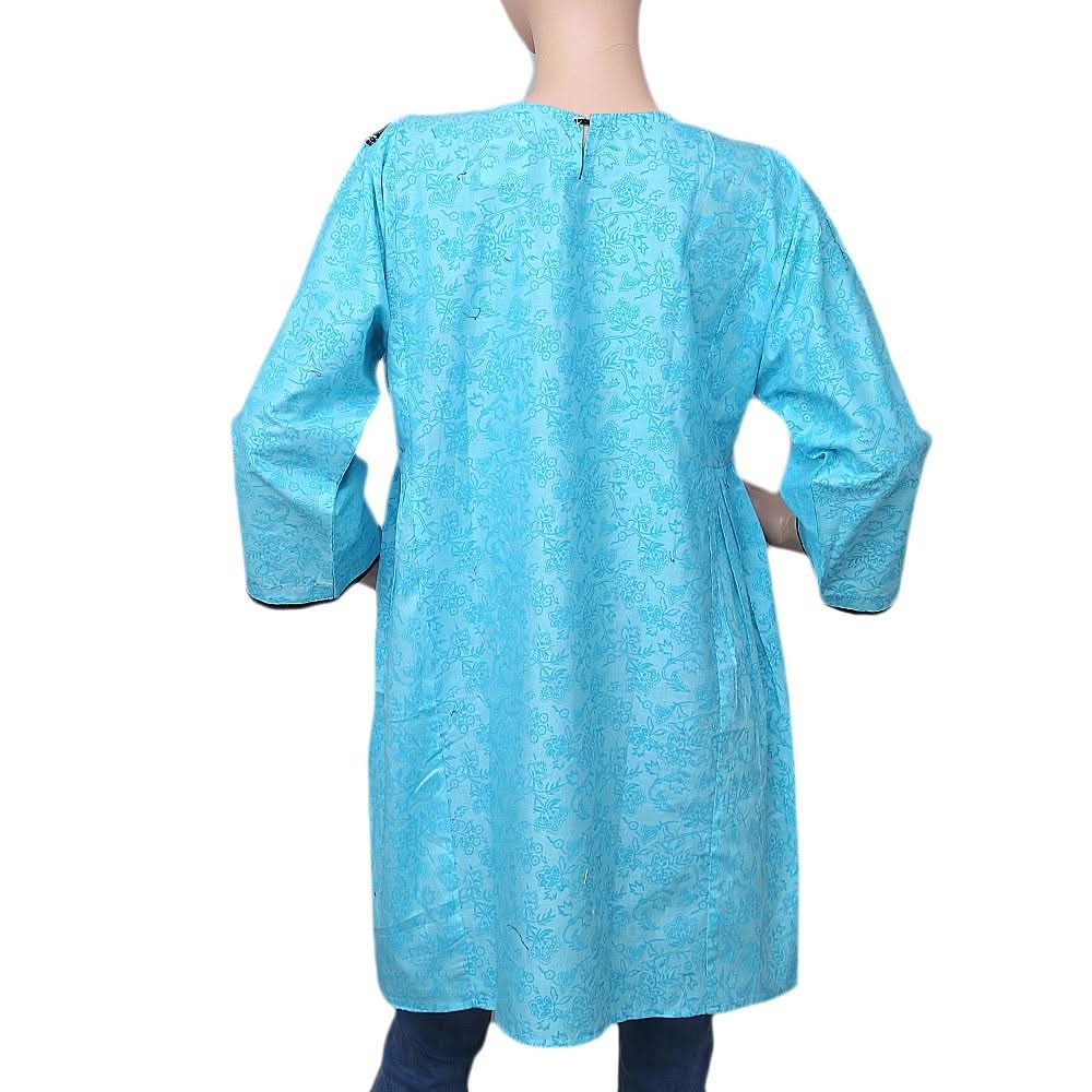 Women's Embroidered Kurti - Blue - test-store-for-chase-value