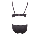 Women's Ring Foam Bra & Panty Set - Dark Grey - test-store-for-chase-value