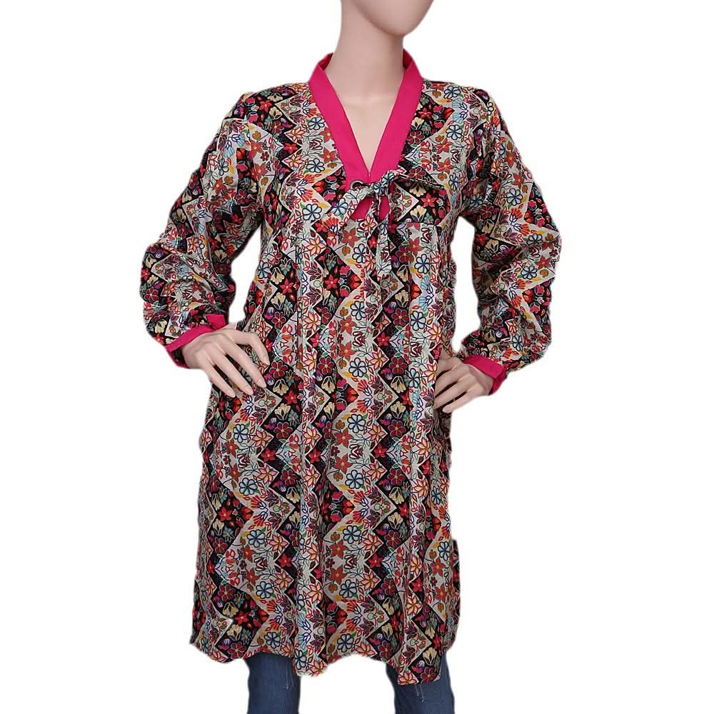 Women's Printed Khaddar Kurti - Multi - test-store-for-chase-value