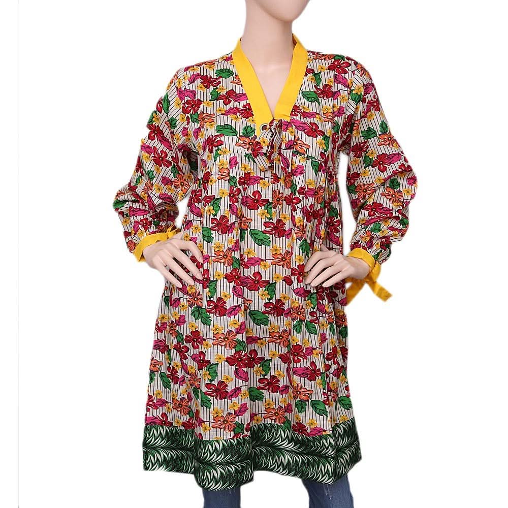 Women's Printed Khaddar Kurti - Multi - test-store-for-chase-value