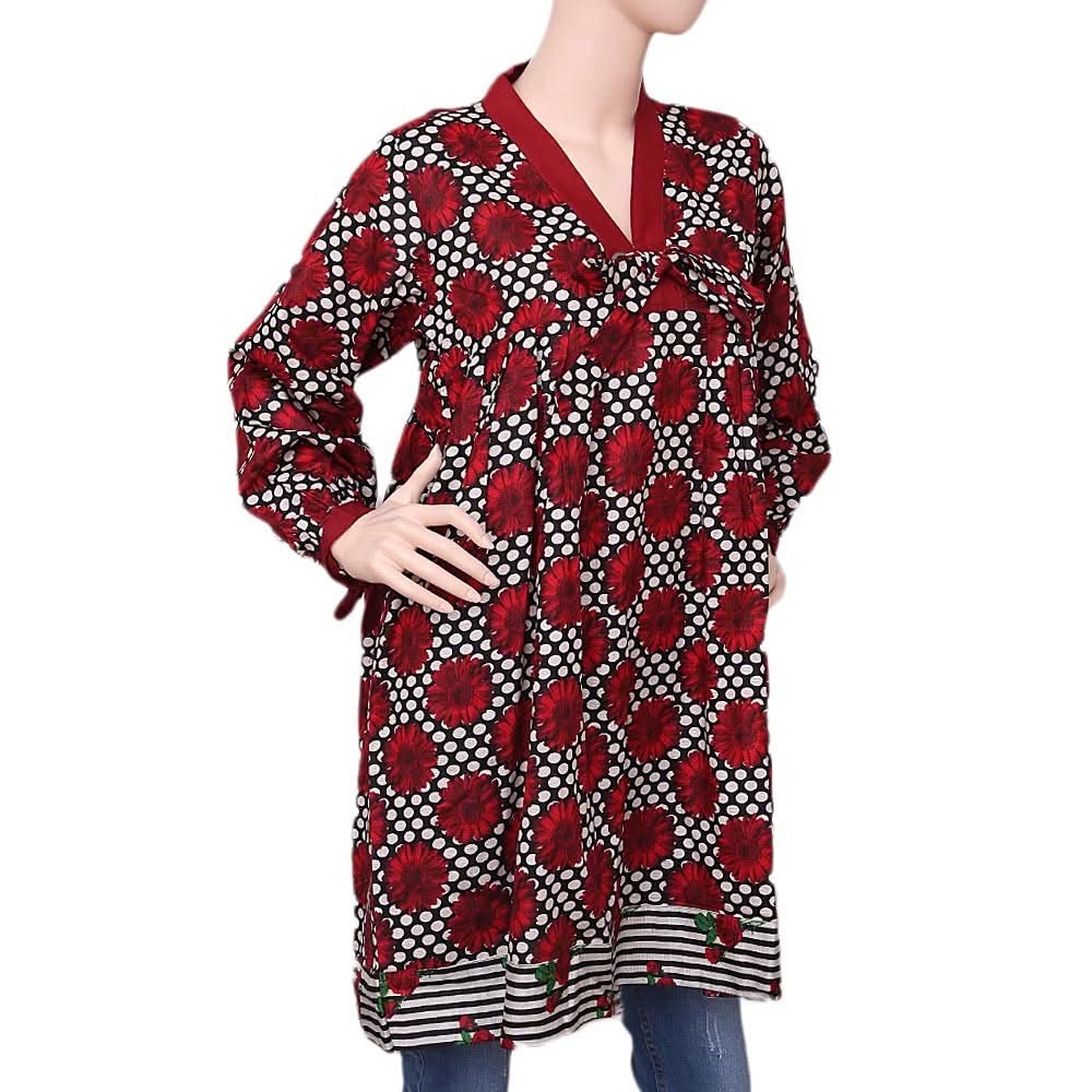 Women's Printed Khaddar Kurti - Multi - test-store-for-chase-value