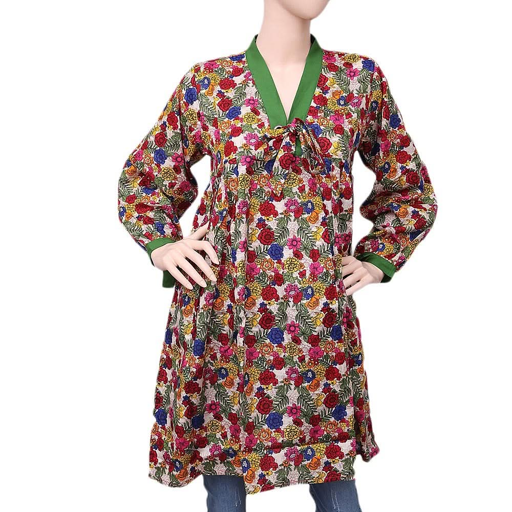 Women's Printed Khaddar Kurti - Multi - test-store-for-chase-value