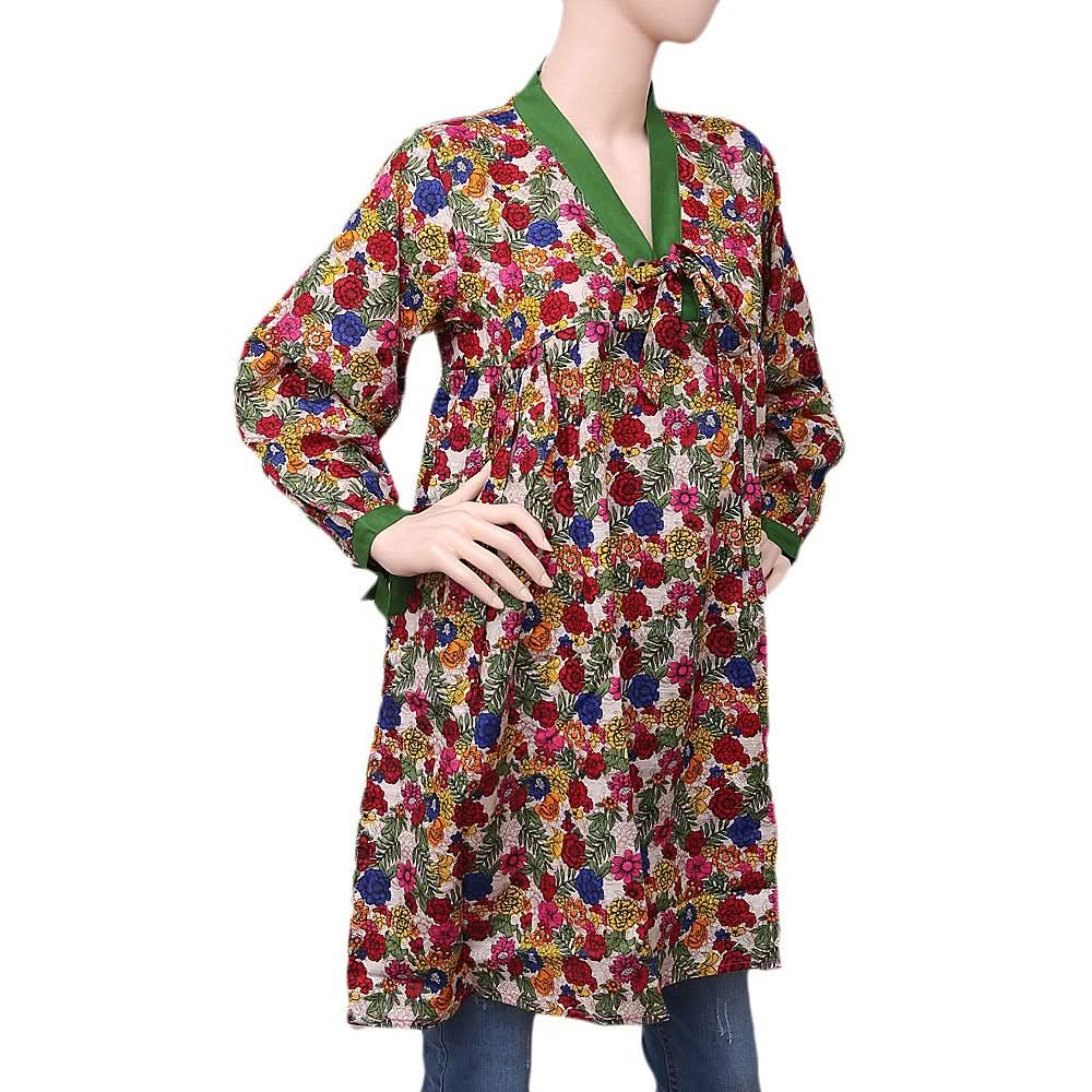 Women's Printed Khaddar Kurti - Multi - test-store-for-chase-value