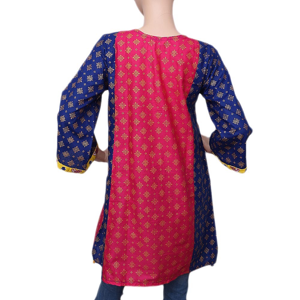 Women's Printed Kurti - Blue - test-store-for-chase-value
