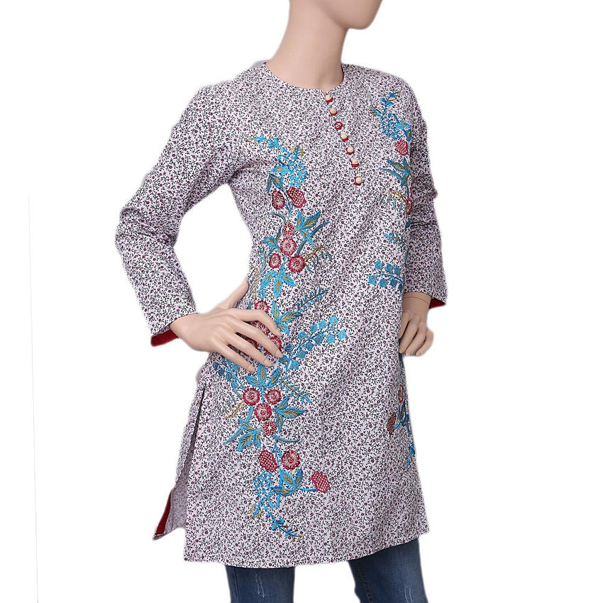 Women's Embroidered Cotton Kurti - Multi - test-store-for-chase-value