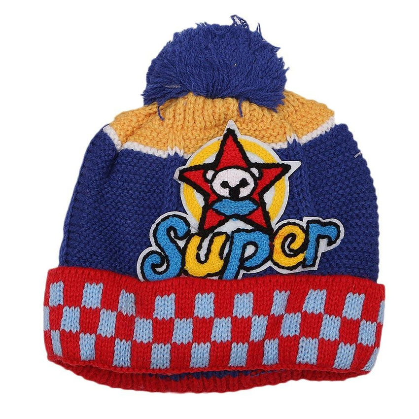 Boys Woolen Cap - Blue - test-store-for-chase-value